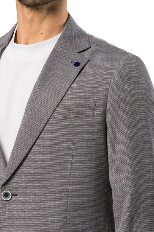 Giacca Uomo Grigio Chiaro Microtexture