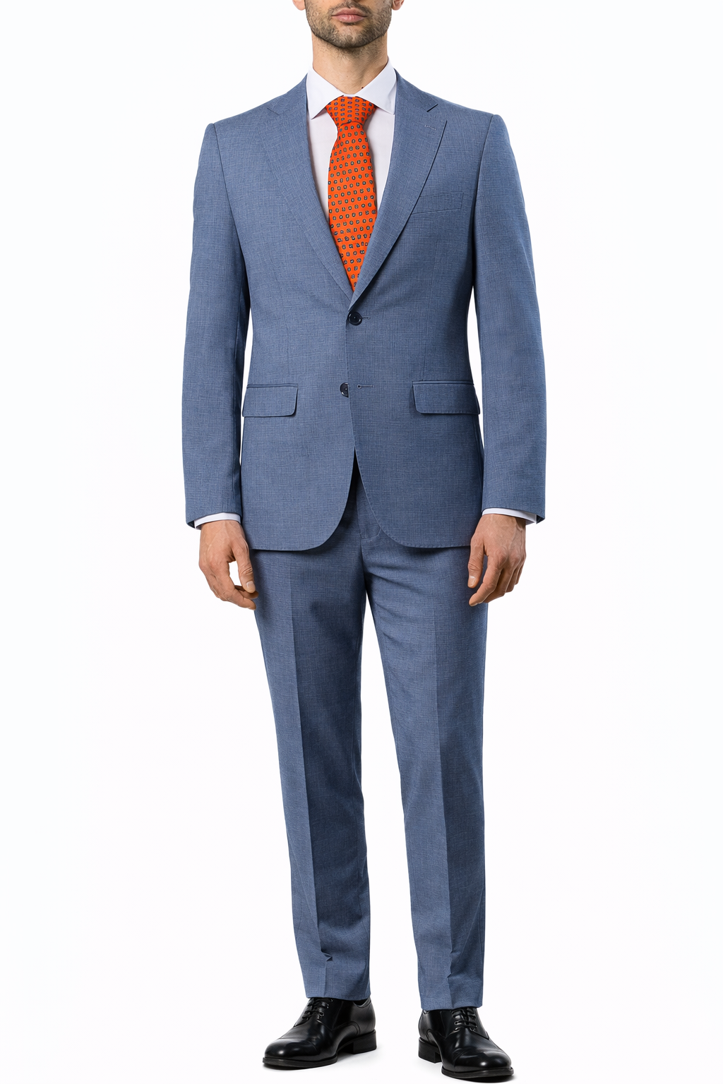 Abito Uomo Azzurro Microtexture