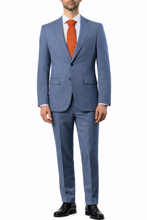 Abito Uomo Azzurro Microtexture