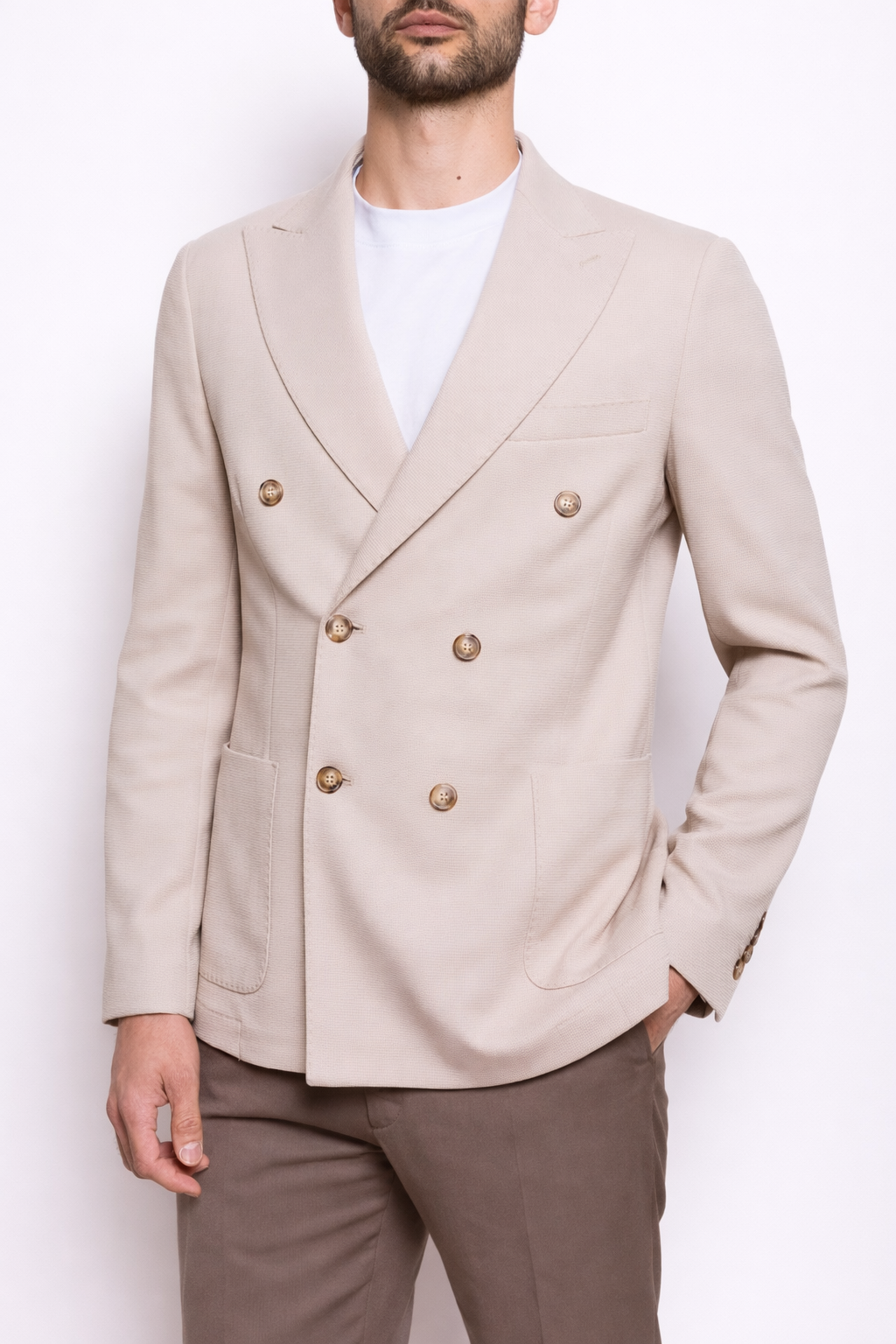 Giacca Uomo Doppiopetto Casual Estiva