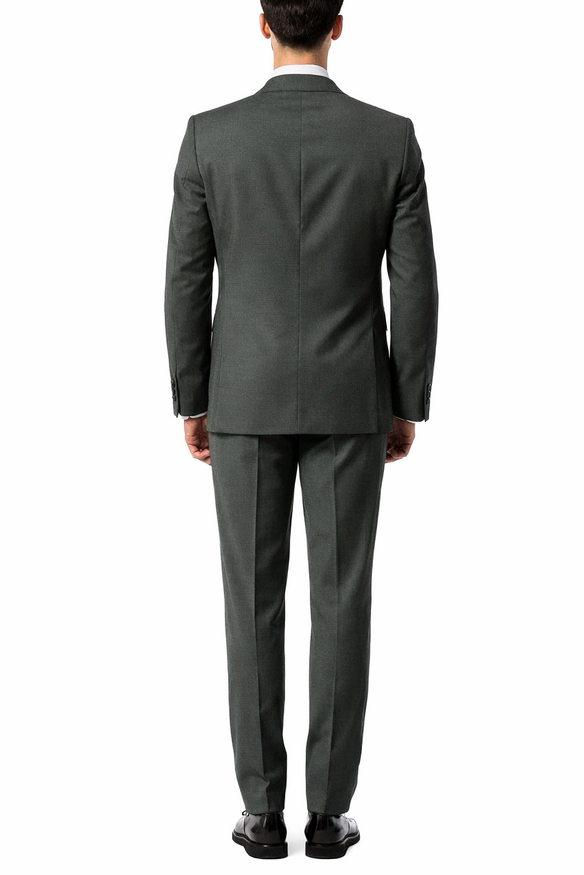 Abito Uomo Verde Oliva Microtexture