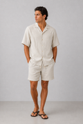 Coordinato Uomo Effetto Lino Relaxed Fit