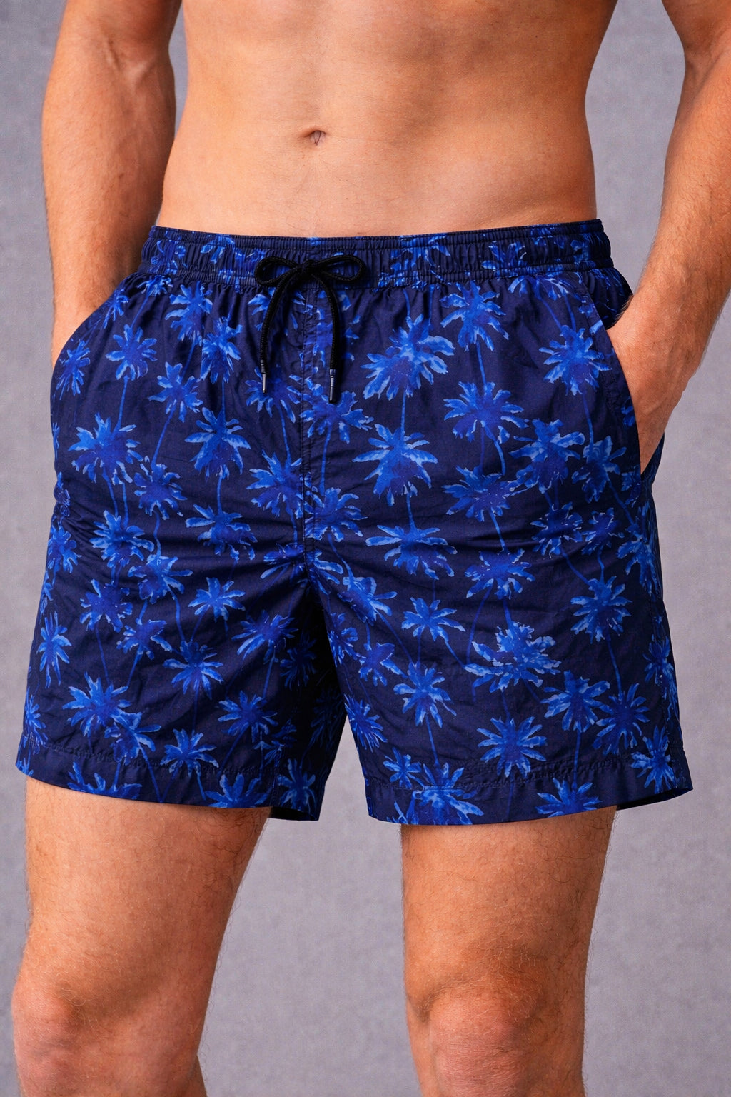 Costume Blu Stampa Palme