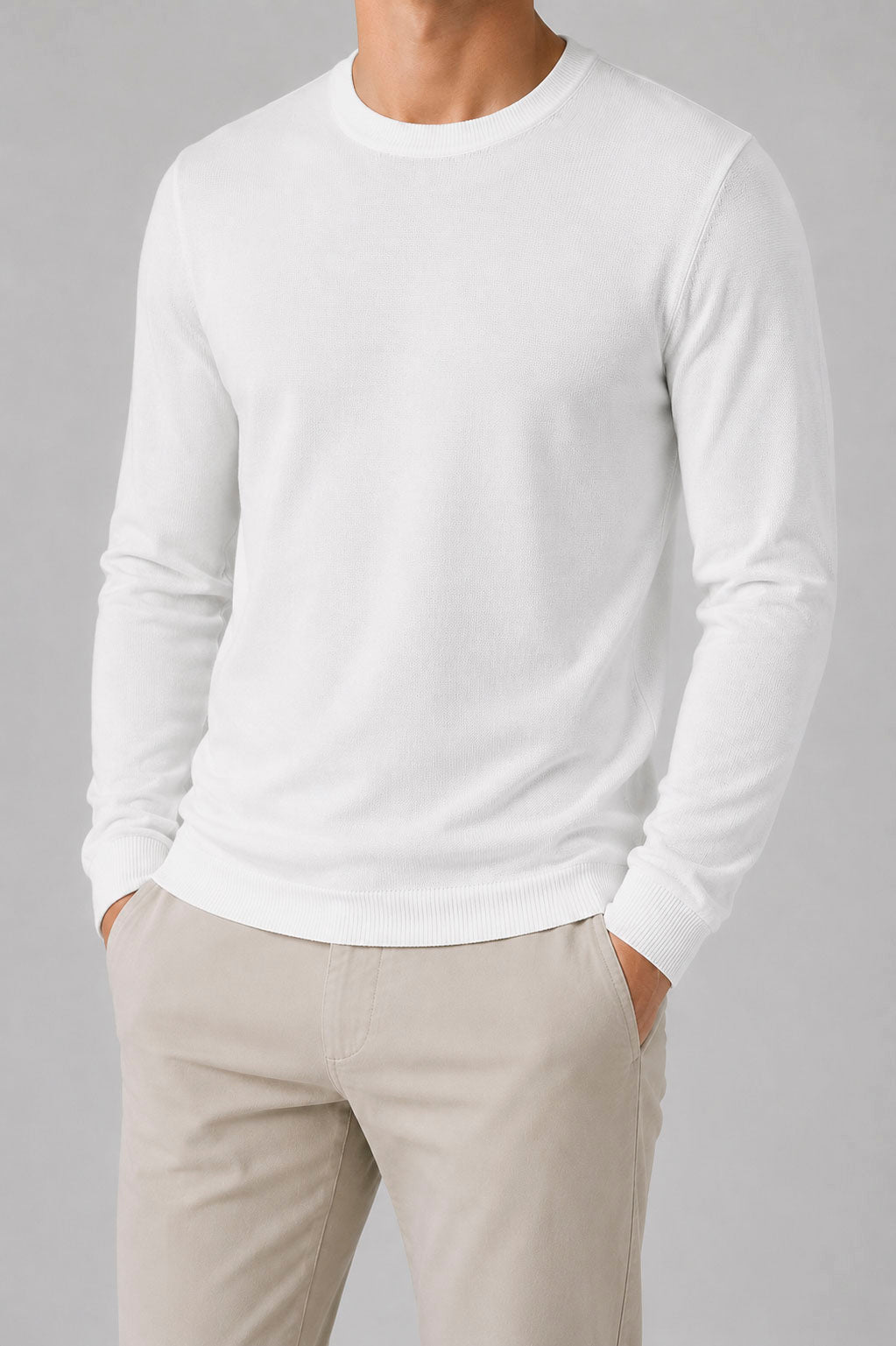 Maglia Uomo Girocollo in Maglia Fine