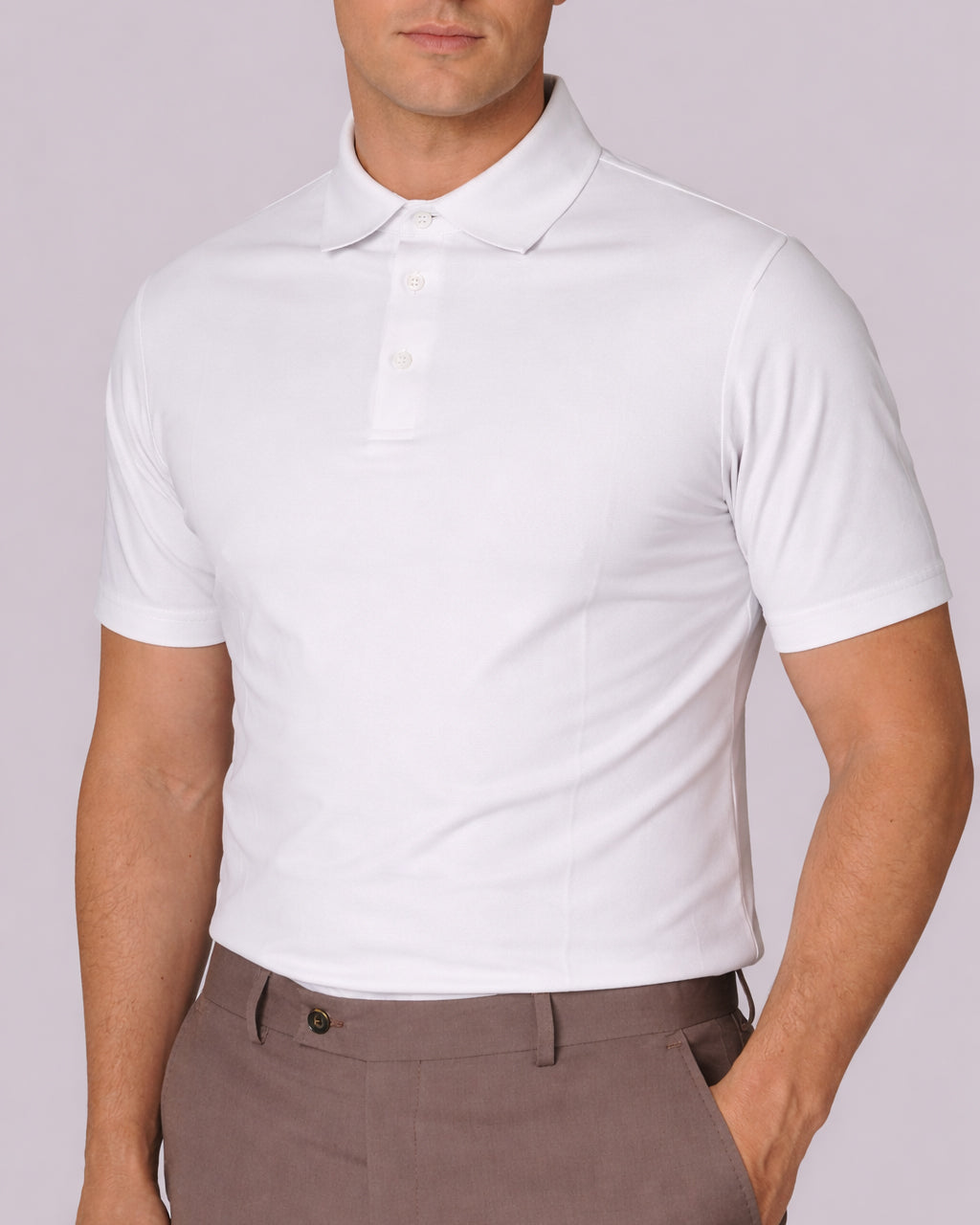 Polo Uomo Manica Corta Tessuto Tecnico