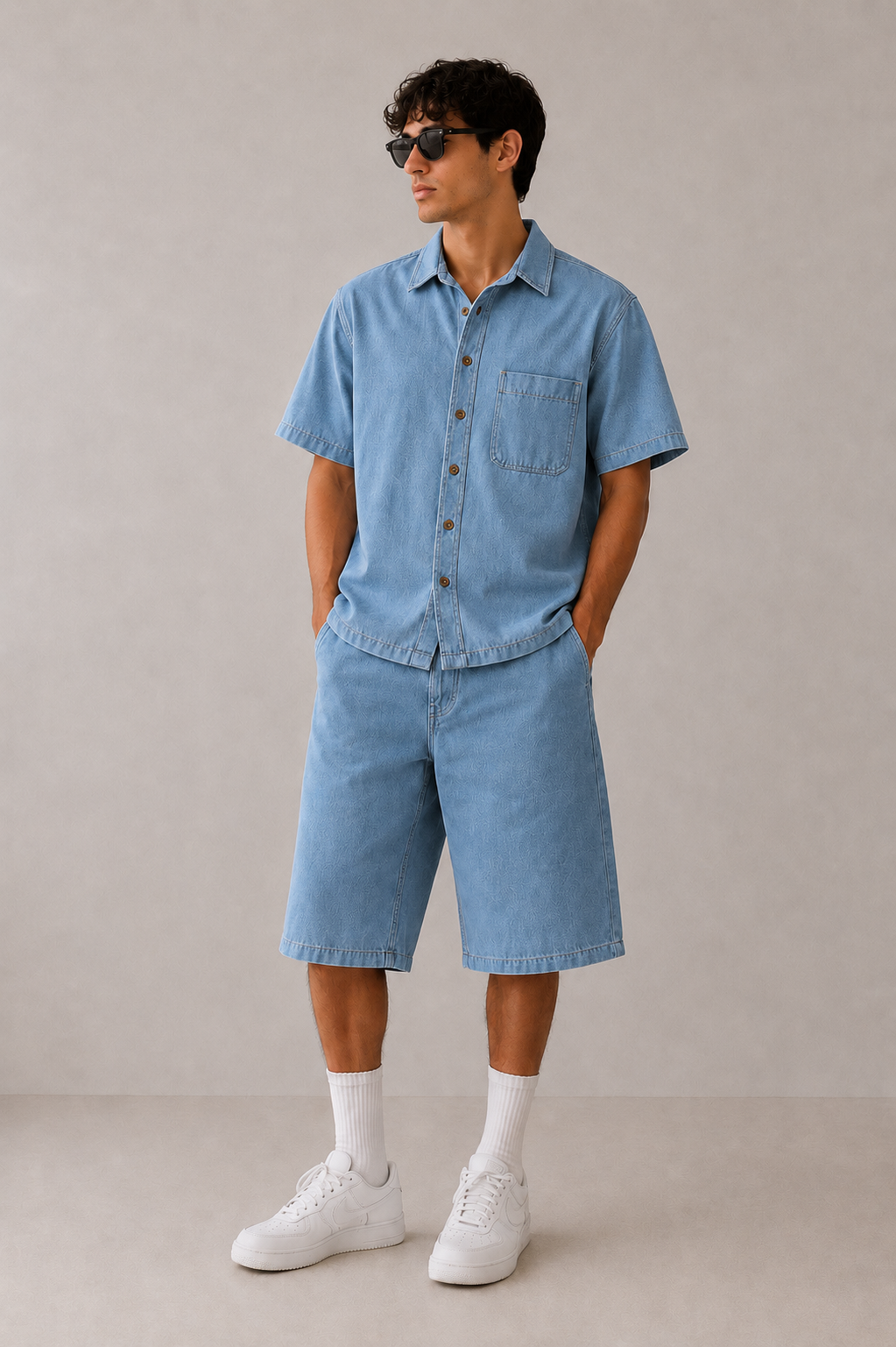 Coordinato Denim Chiaro Relaxed