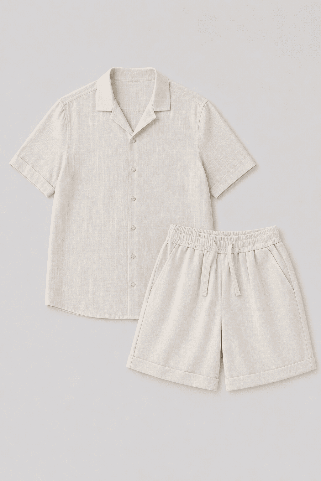 Coordinato Uomo Effetto Lino Relaxed Fit