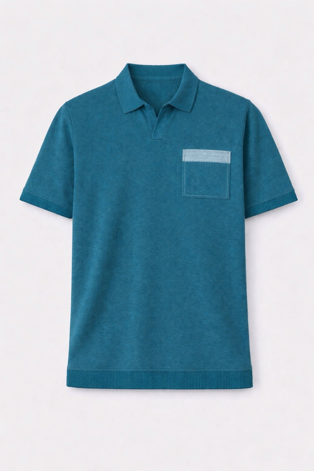 Polo Uomo Microtexture Traspirante Con Taschino Estiva
