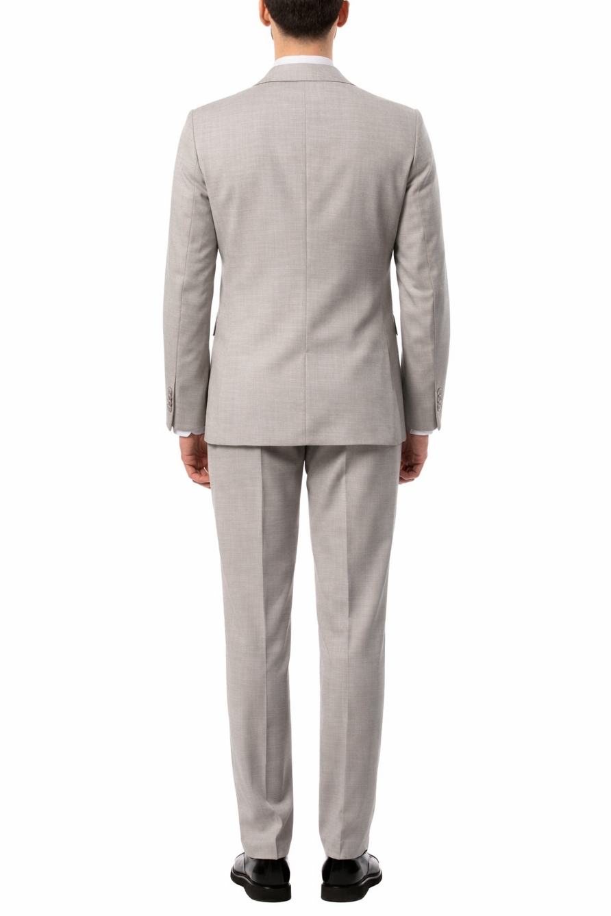 Abito Uomo Grigio Chiaro Microtexture