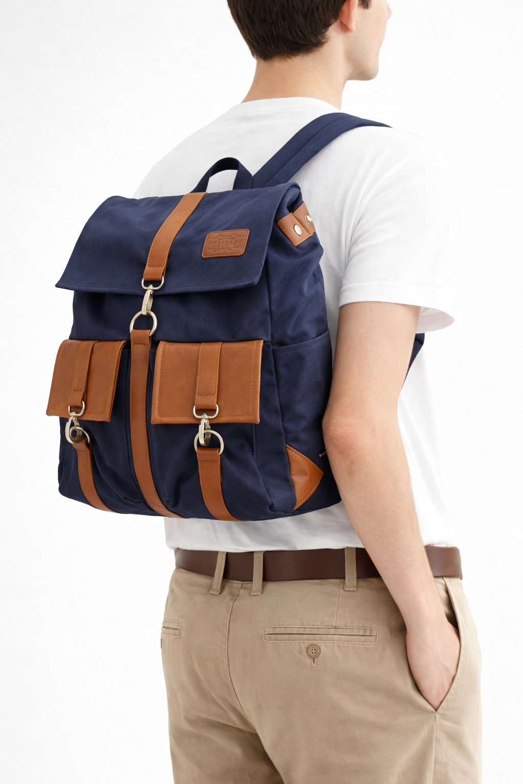 Zaino Uomo Canvas Con Patta