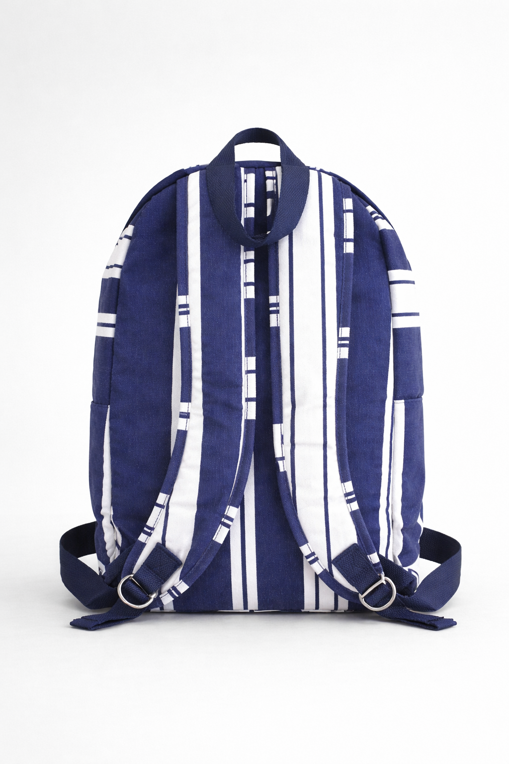 Zaino Uomo Canvas Righe Con Tasca Frontale