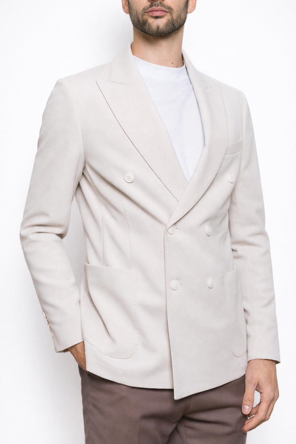 Giacca Uomo Doppiopetto Casual Estiva