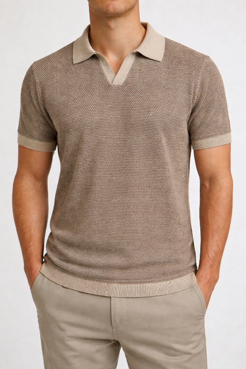 Polo Uomo Traspirante in Maglia Estiva