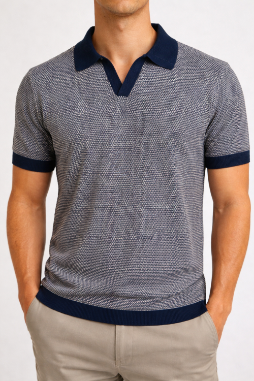 Polo Uomo Traspirante in Maglia Estiva