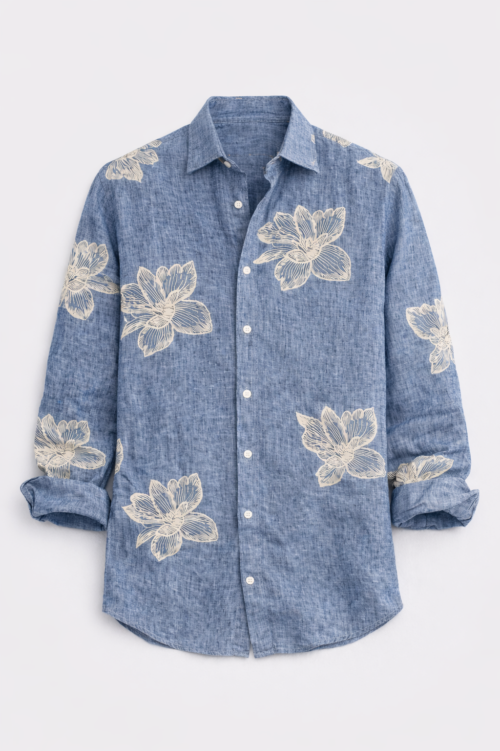 Camicia Lino Fantasia Floreale