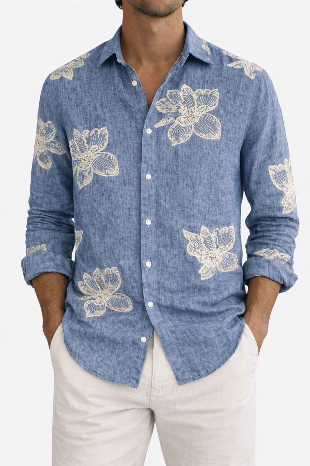 Camicia Lino Fantasia Floreale