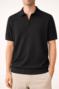 Polo Uomo Maglia Microtexture Operata Traspirante Estiva