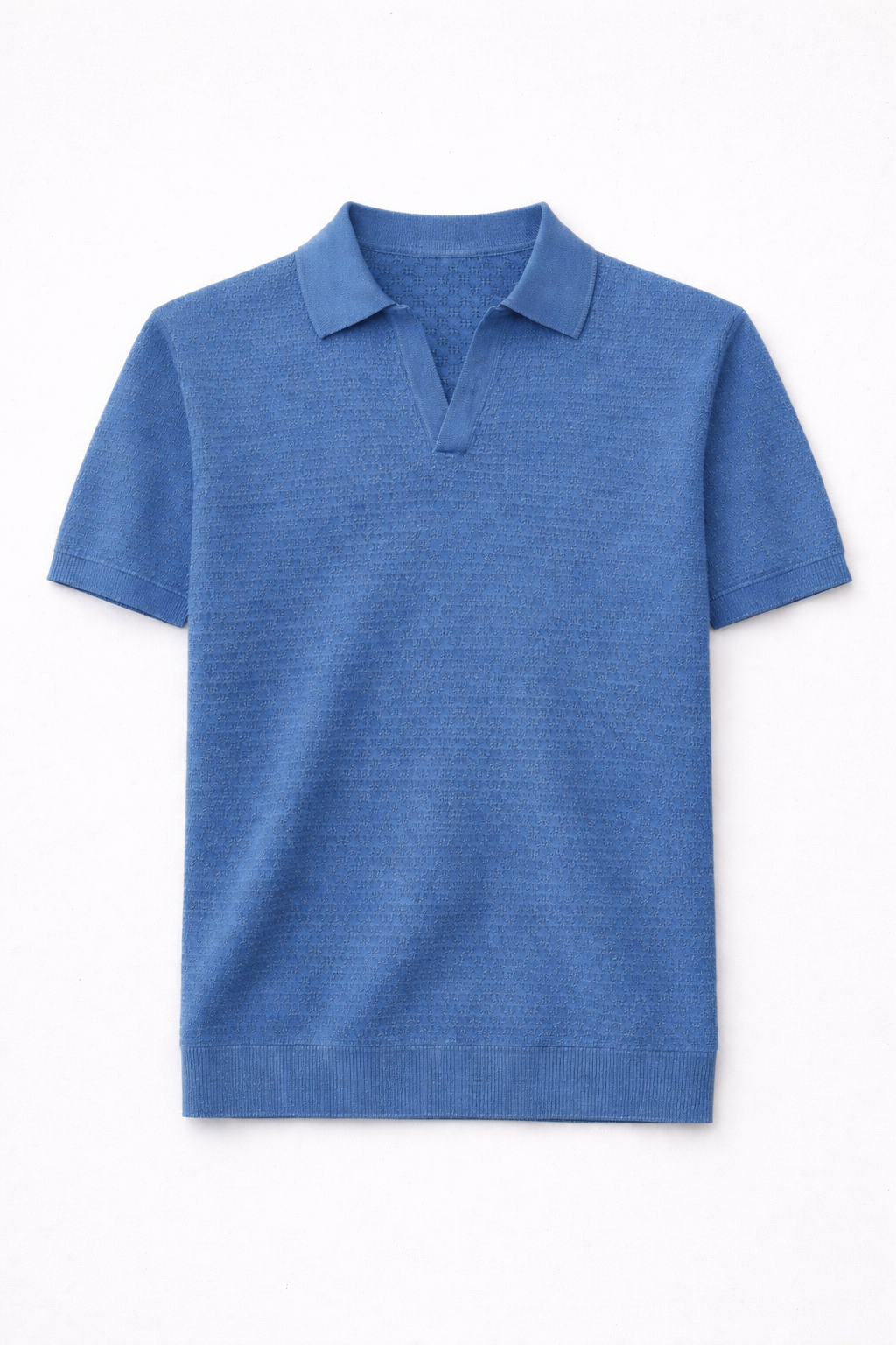 Polo Uomo Maglia Microtexture Operata Traspirante Estiva