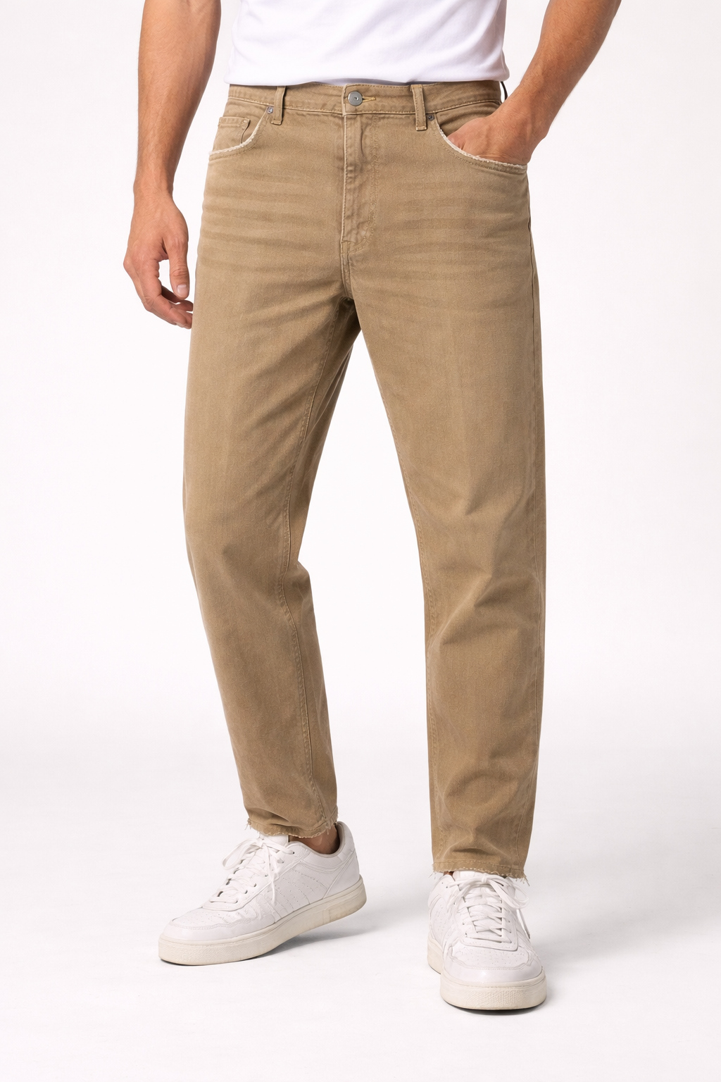 Jeans Slim Fit Fondo Sfilacciato