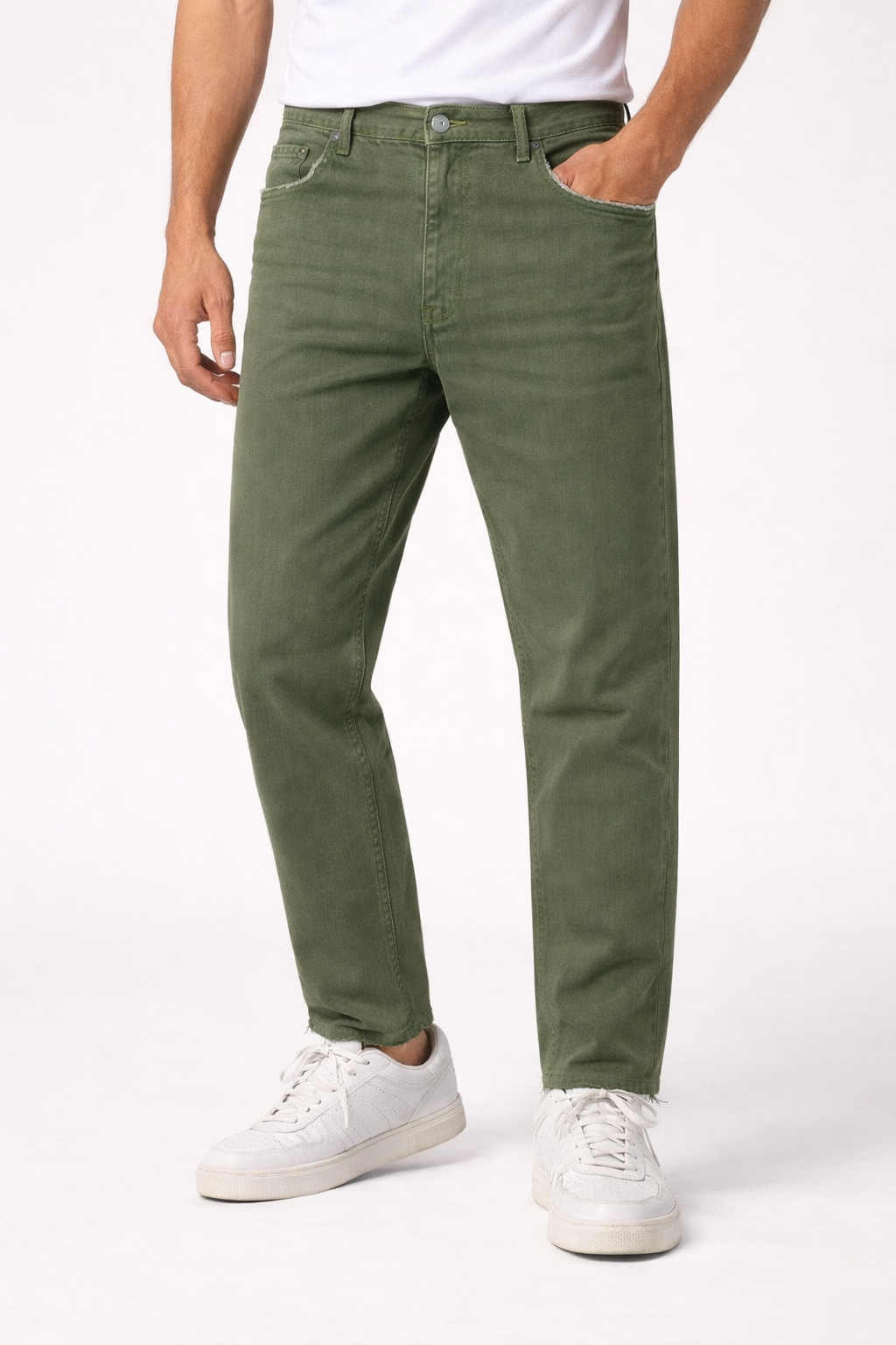 Jeans Slim Fit Fondo Sfilacciato