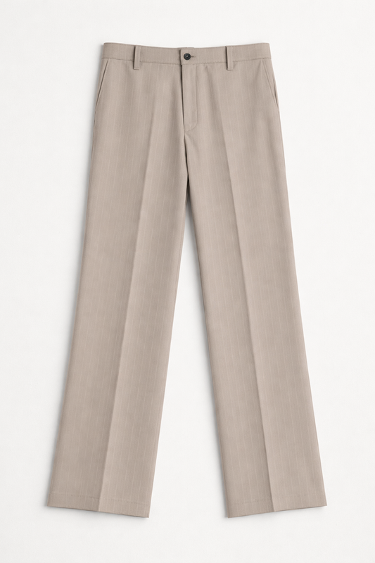 Pantalone Gessato Wide Leg