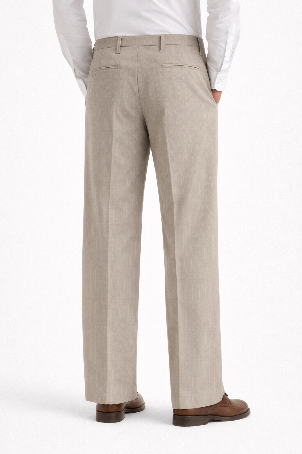 Pantalone Gessato Wide Leg