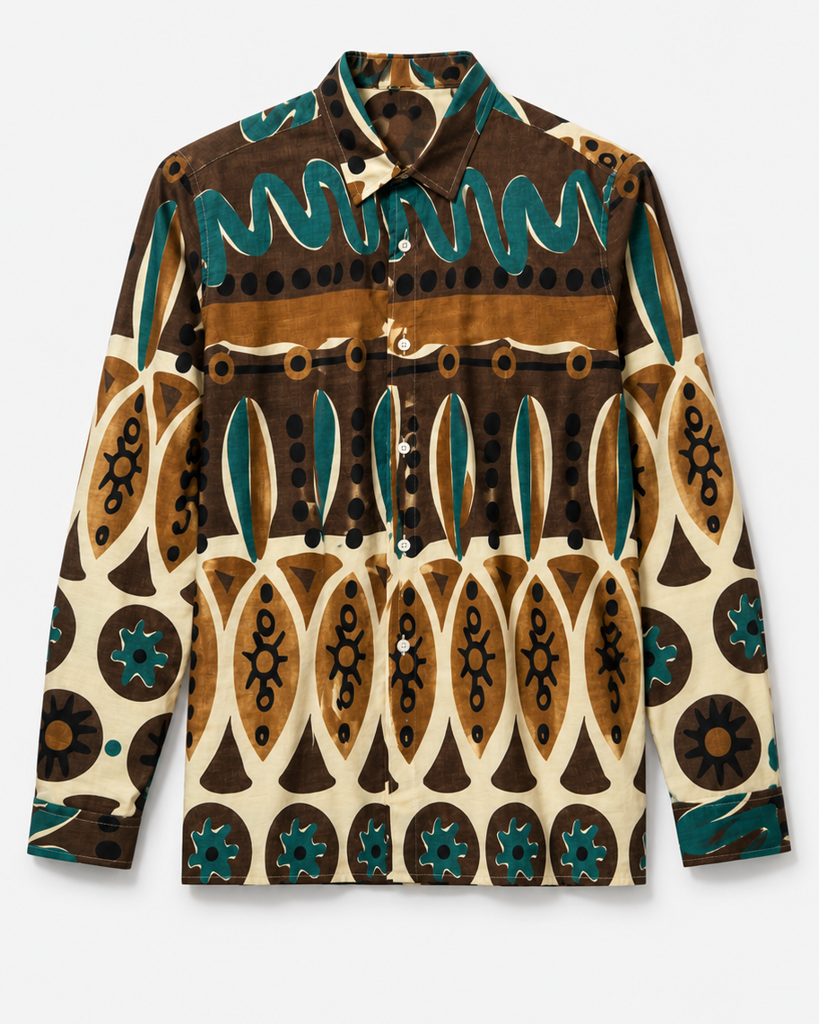 Camicia Riviera Geometrica in Cotone