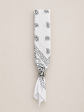 Bandana Bianca Con Anello Western