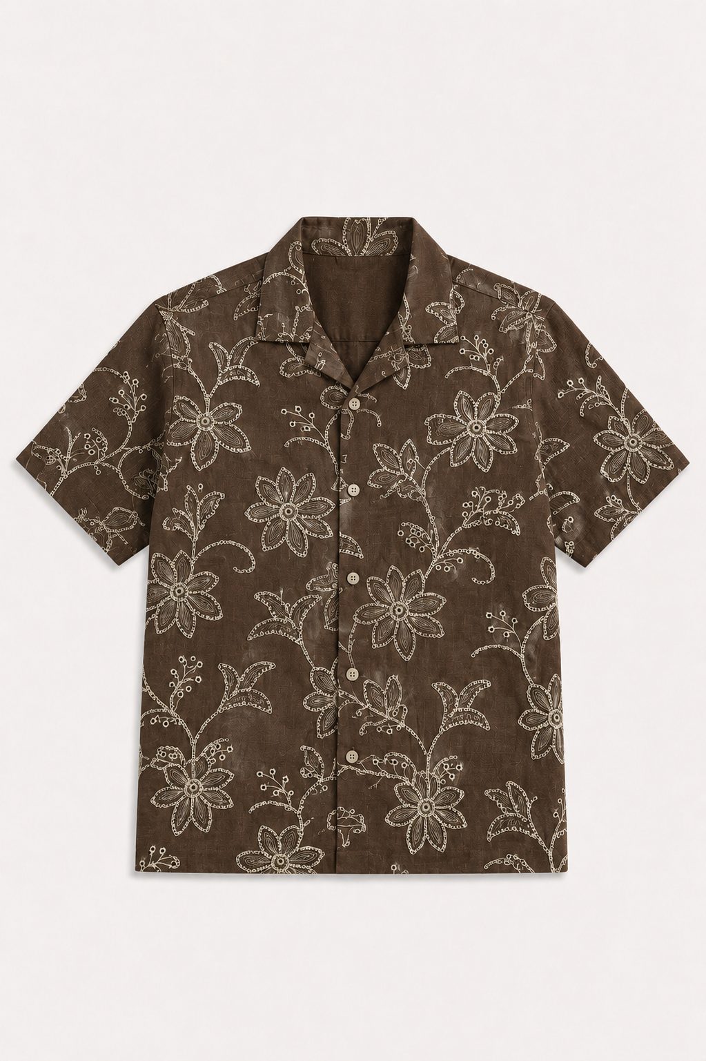 Camicia Resort Ricamo Floreale