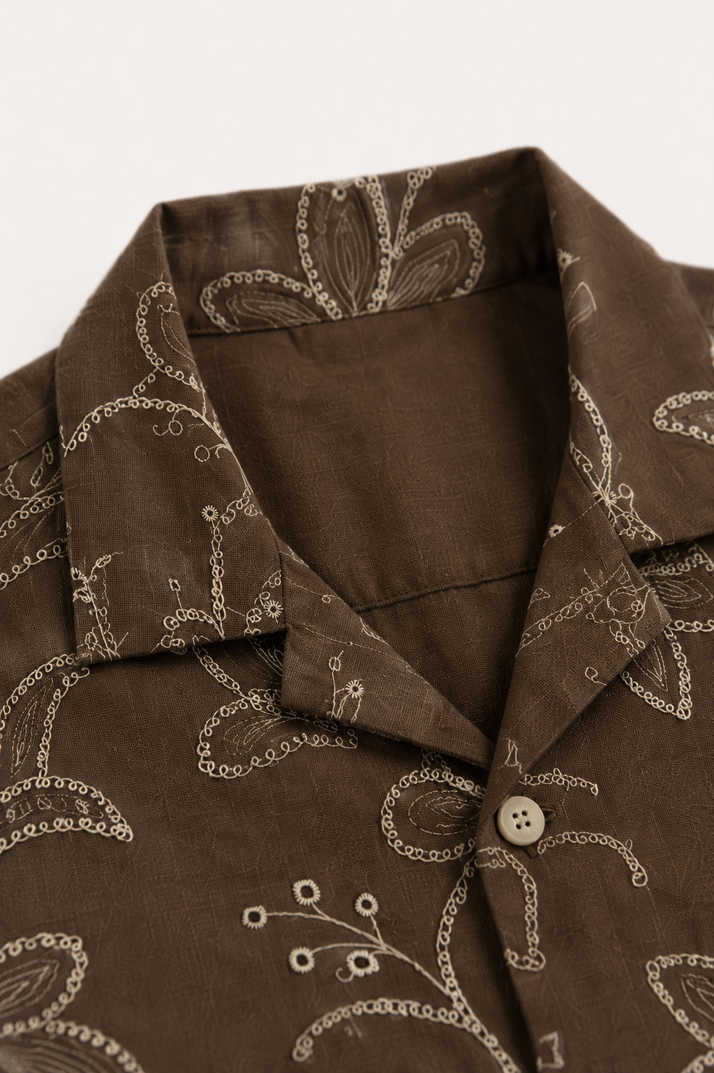 Camicia Resort Ricamo Floreale