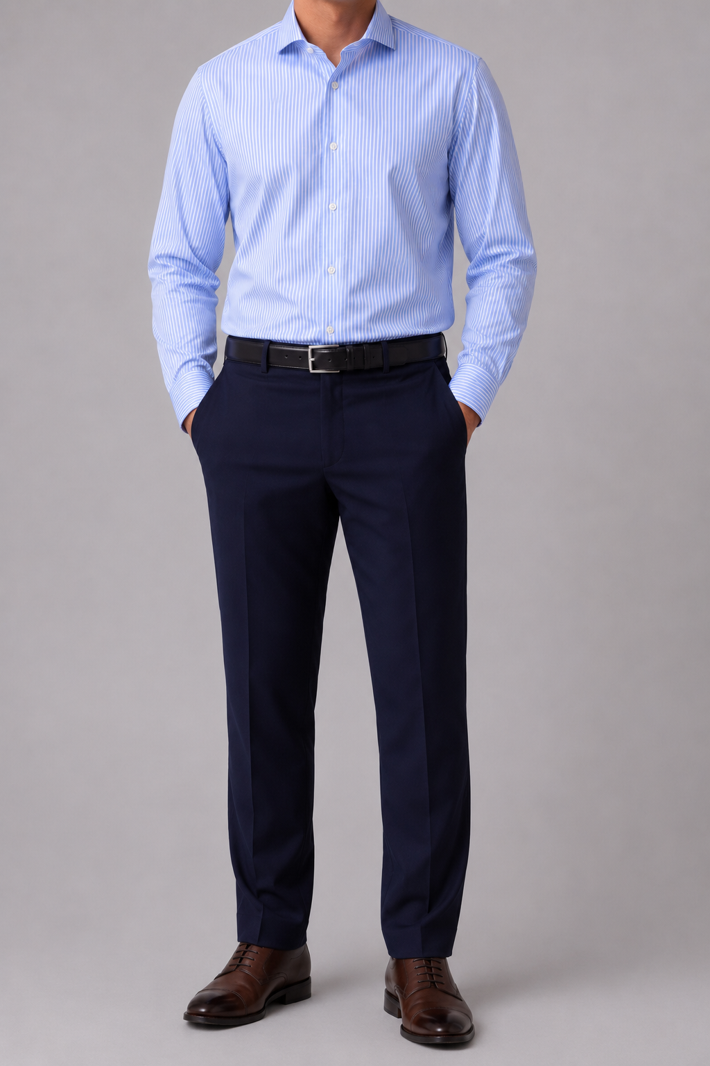 Camicia Riga Fine Collo Francese