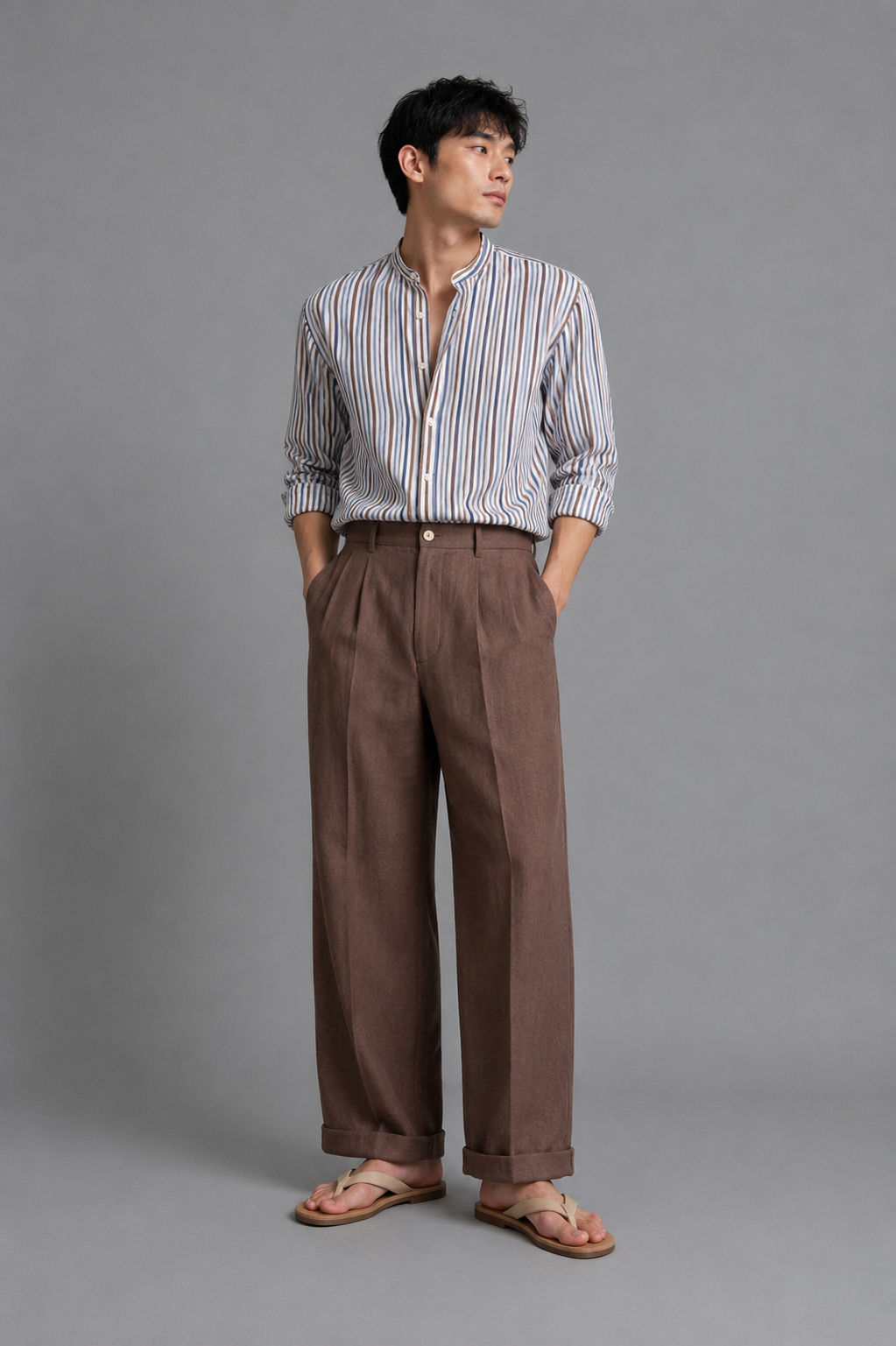 Camicia collo coreano