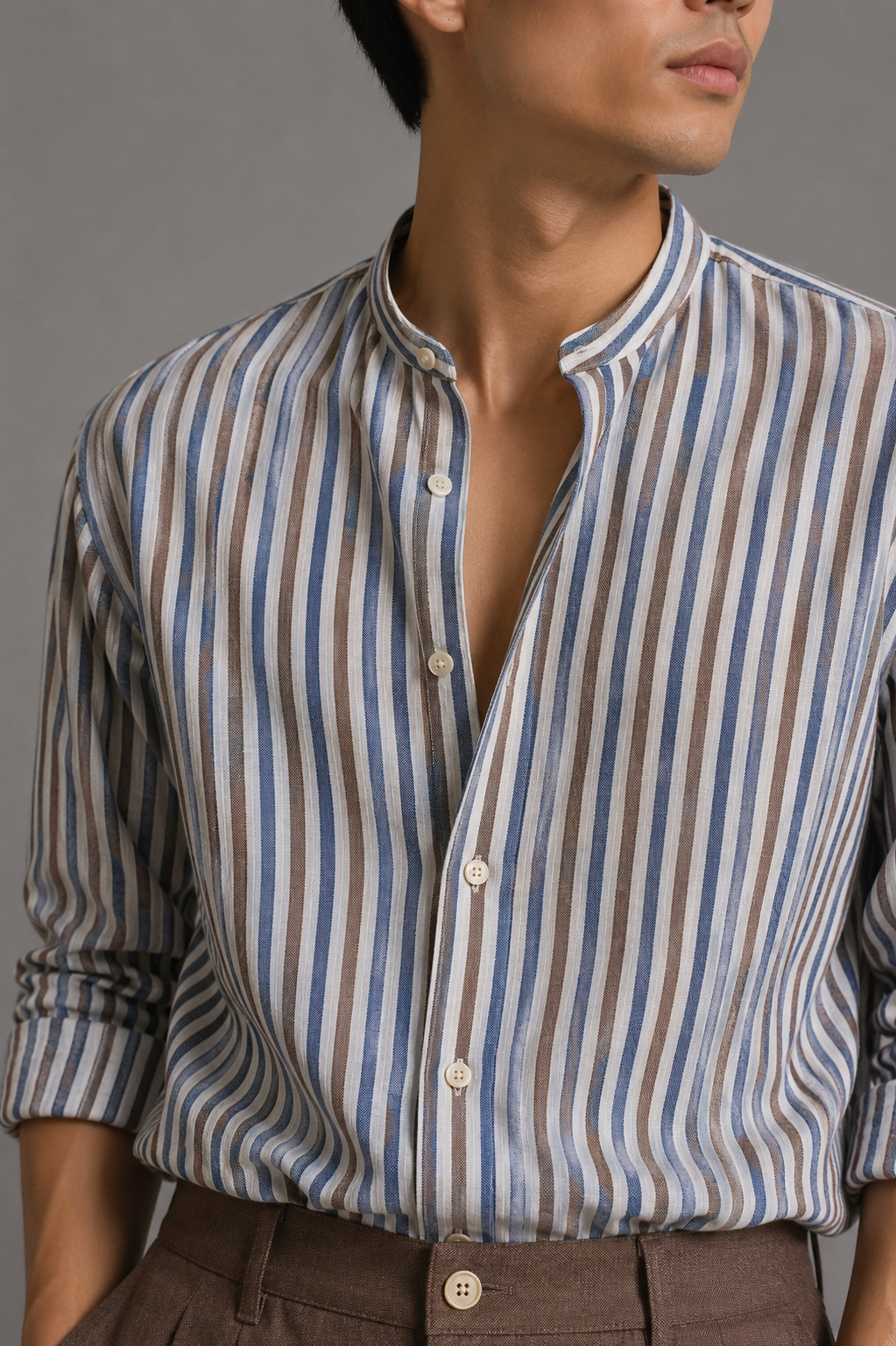 Camicia collo coreano
