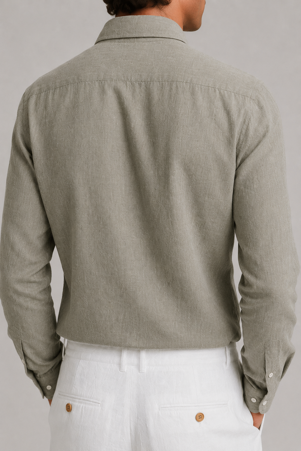 Camicia lino slim fit