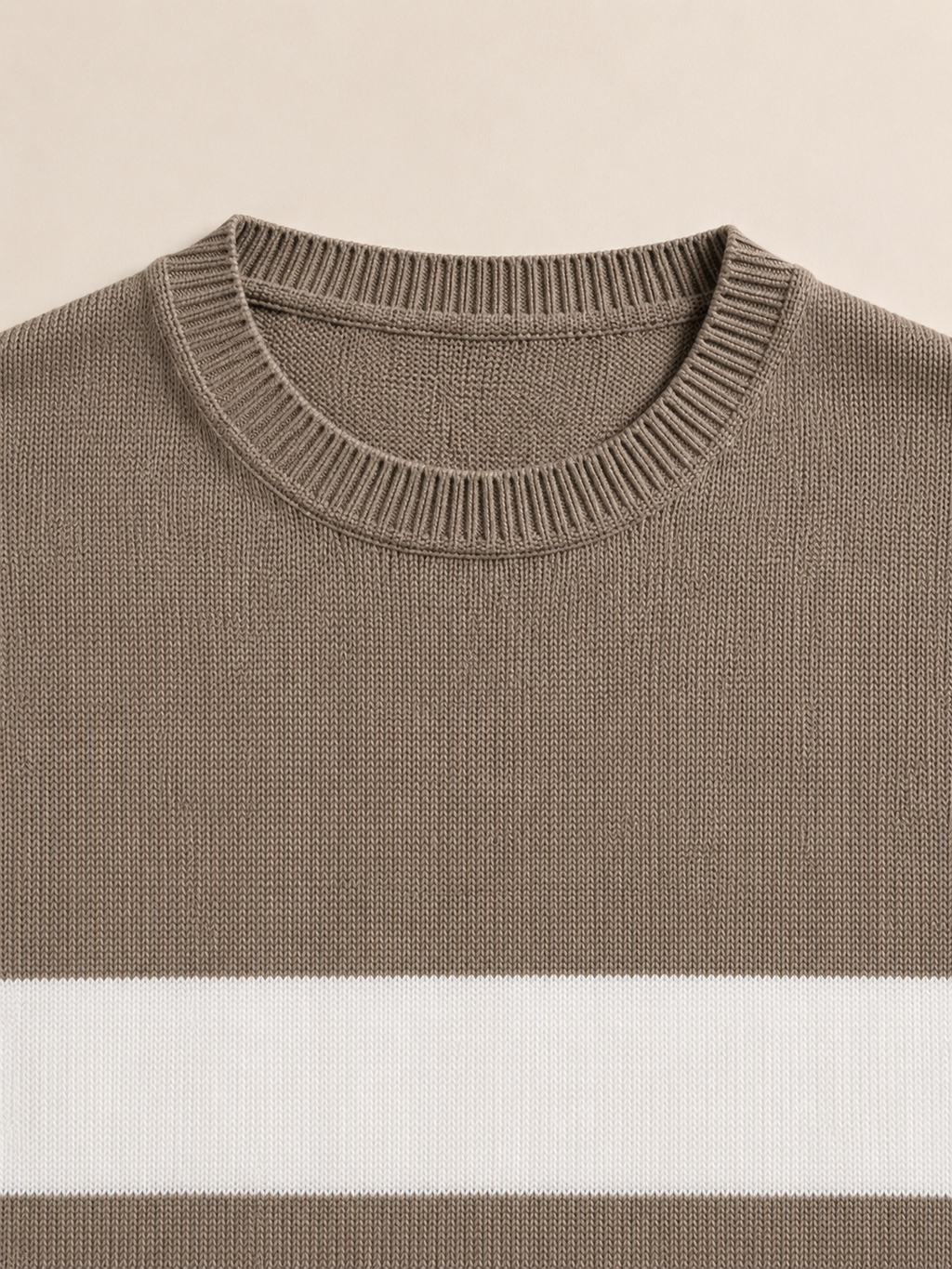 T-Shirt in Maglia Riga Orizzontale
