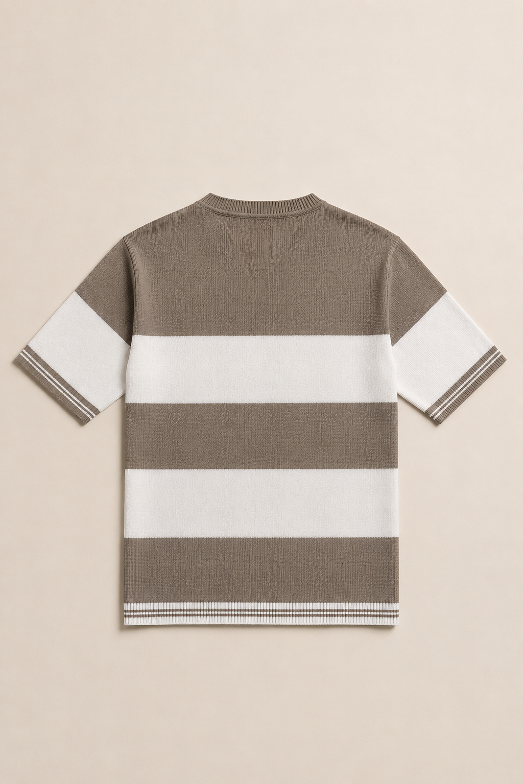T-Shirt in Maglia Riga Orizzontale