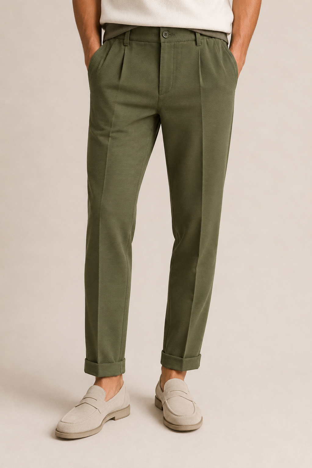 Pantalone Punto Milano Microtexture