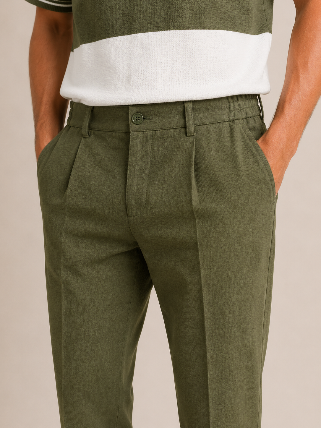 Pantalone Punto Milano Microtexture