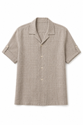 Camicia Bowling Texture Lino