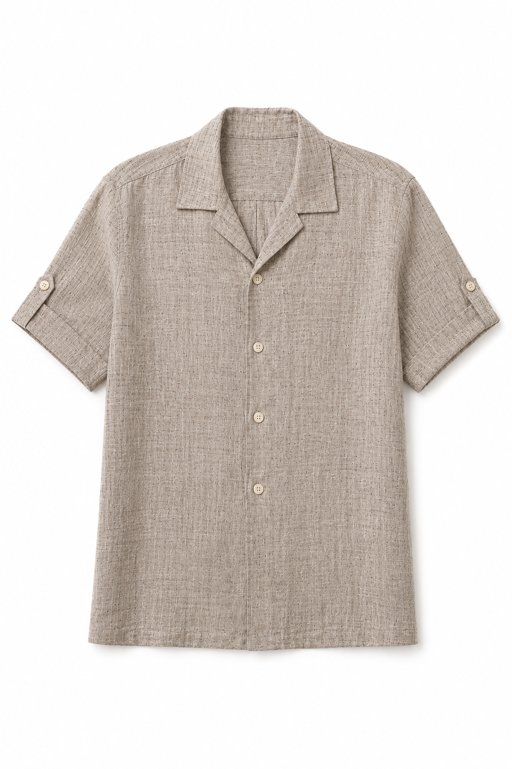 Camicia Bowling Texture Lino