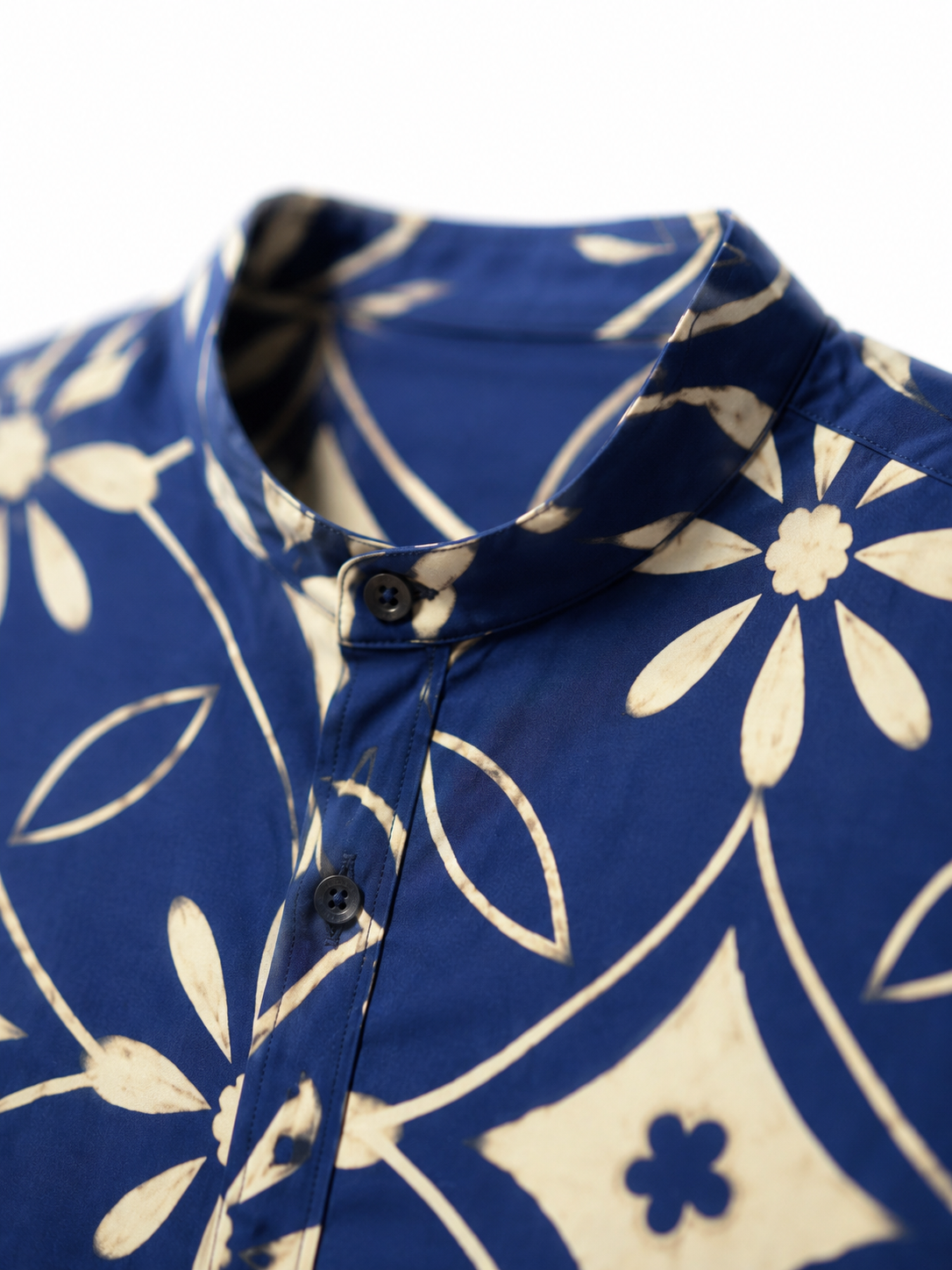 Camicia Maiolica Collo Coreano
