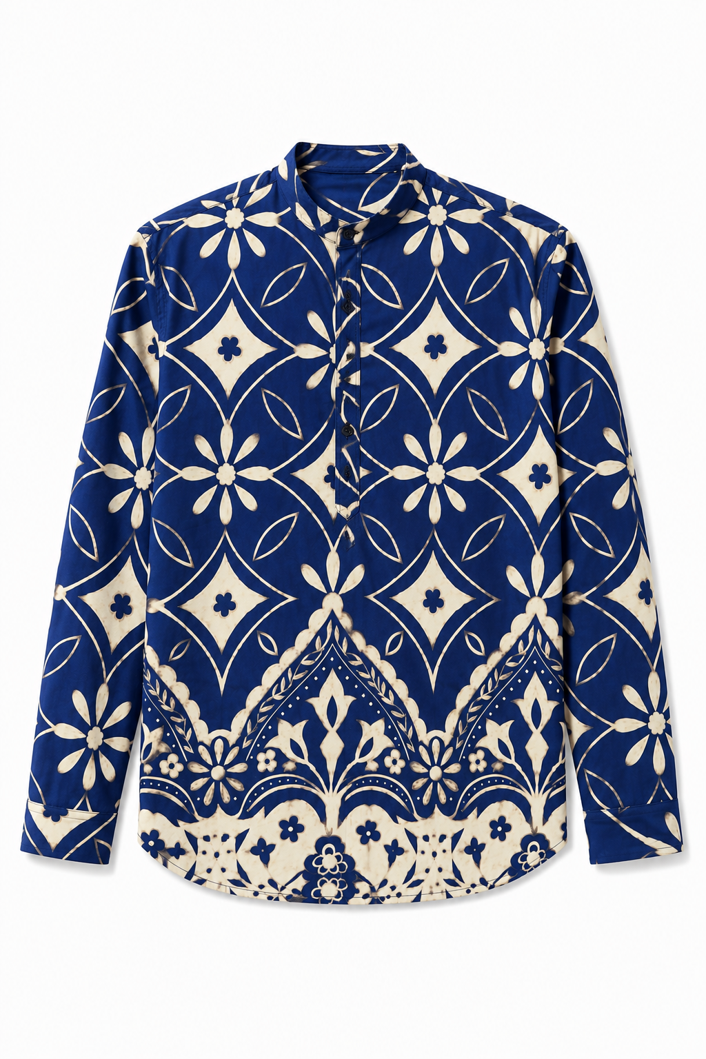 Camicia Maiolica Collo Coreano