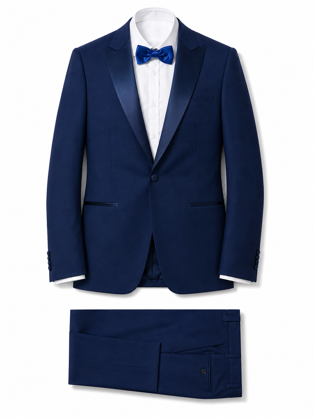 Abito Uomo Blu con Rever a Lancia in Raso