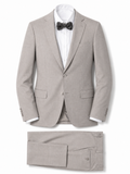 Abito Uomo Grigio Chiaro Microtexture