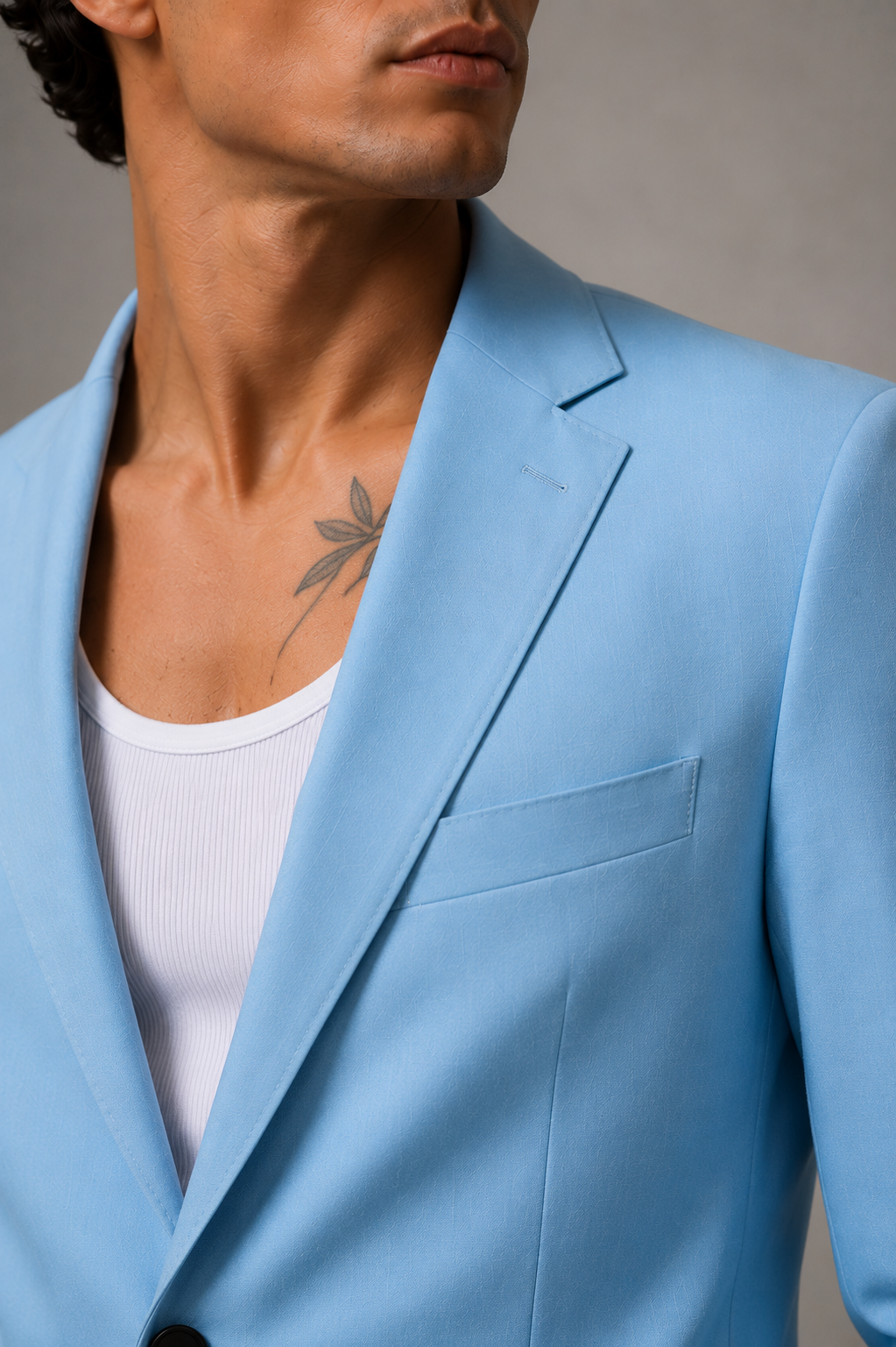 Giacca Uomo Monopetto Leggera Effetto Maglia