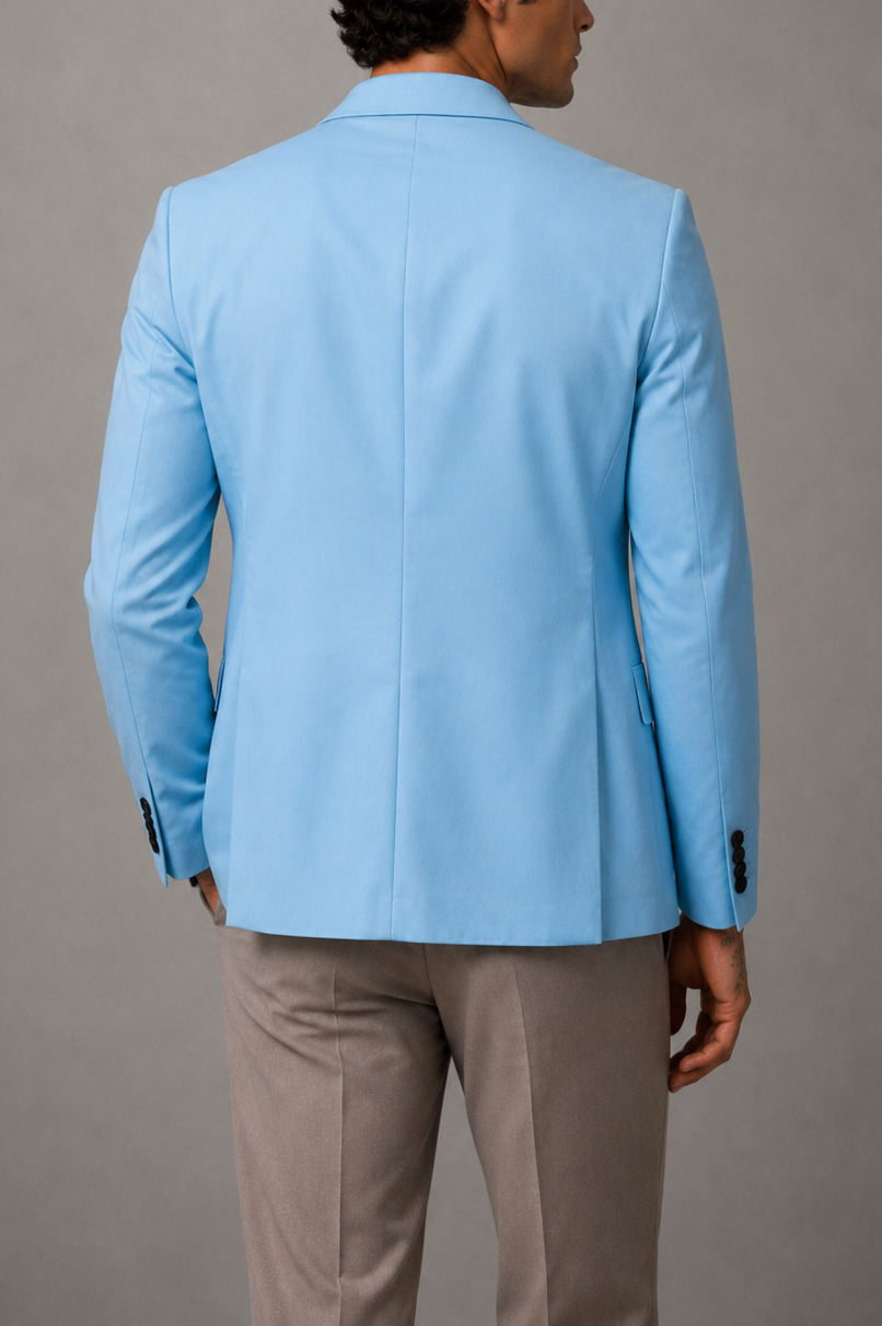 Giacca Uomo Monopetto Leggera Effetto Maglia