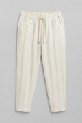 Pantalone Relaxed in Lino a Righe