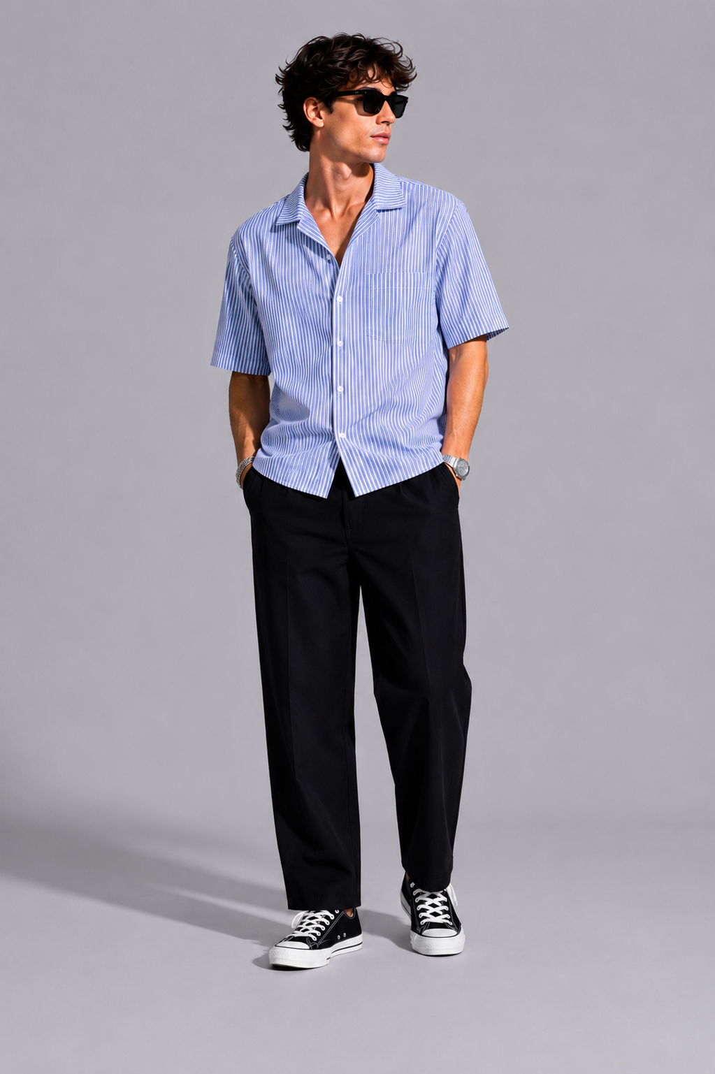 Pantalone Wide Leg Crop