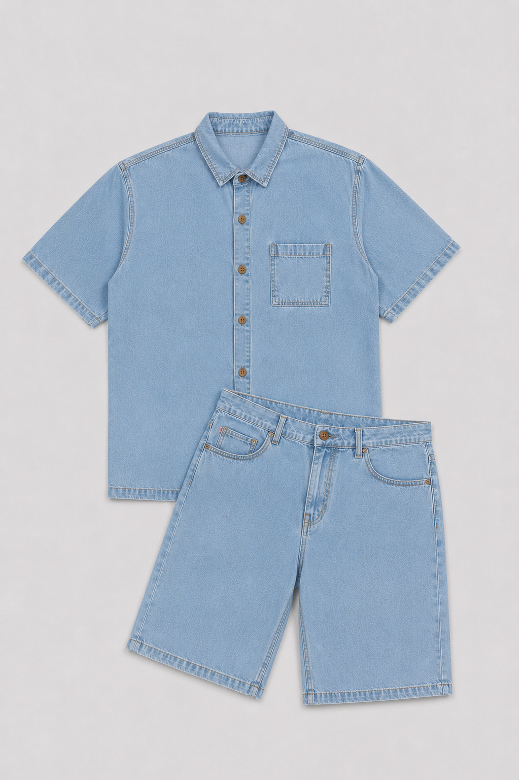 Coordinato Denim Chiaro Relaxed