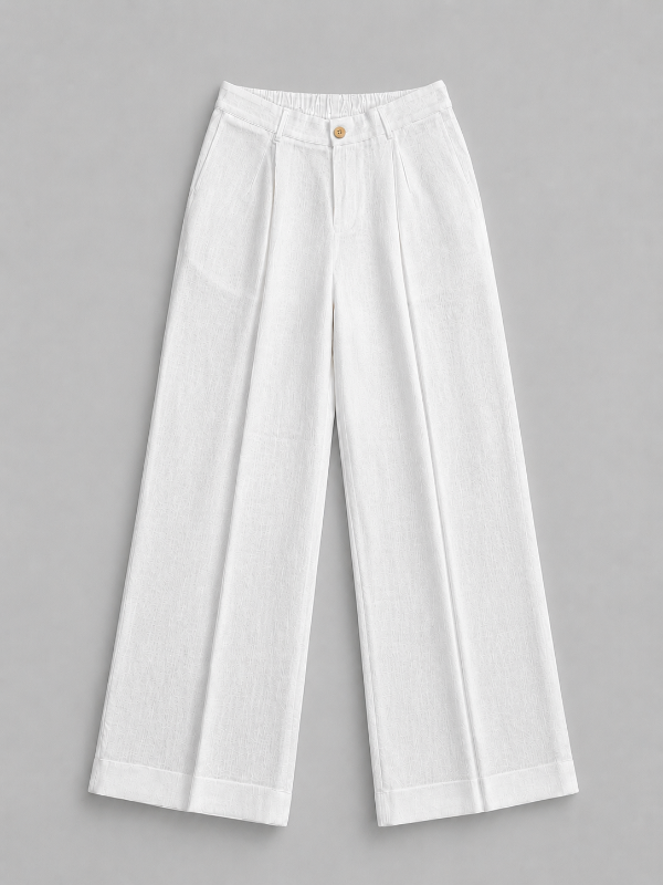 Pantalone Wide Leg in Lino